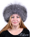 Шапка-боярка "Легенда" из блюфроста на коже