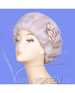 Меховой берет из мутона Француженка