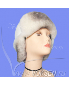 Женская ушанка Ульма из мутона и кожи