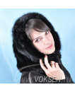 Капор-капюшон "Морозный день" из нашивной норки