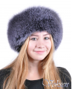 Женская боярка Легенда из меха песца и кожи