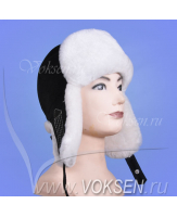 Ушанка Вольф на замше - мутон