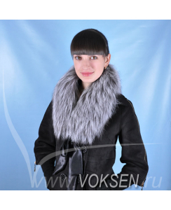 Меховой воротник из чернобурки