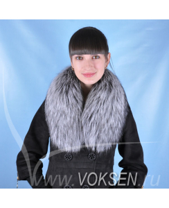 Меховой воротник из чернобурки