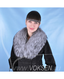 Меховой воротник из чернобурки