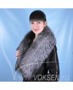 Меховой воротник из чернобурки длинный