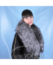 Меховой воротник из чернобурки длинный