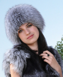 Женские шапки из меха блюфроста