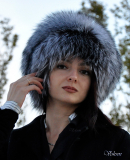 Женские шапки из меха чернобурки